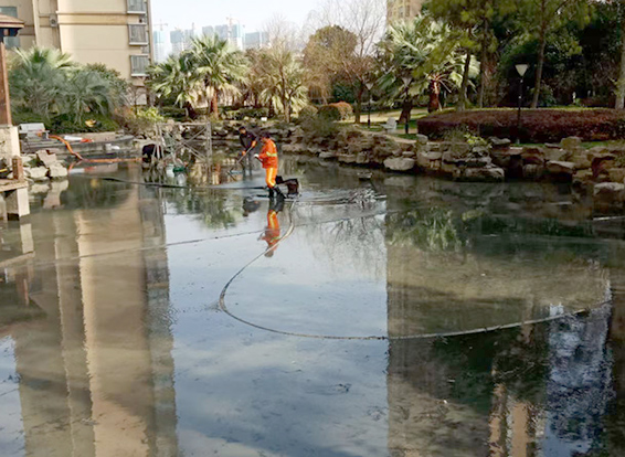 夏邑景观池淤泥清理
